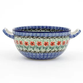 Miska fondue D02 0,7l <br> 1916X Czerwone kwiatuszki